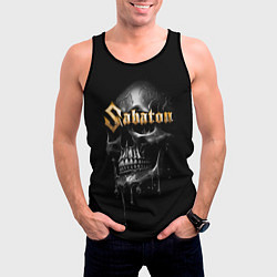 Майка-безрукавка мужская Sabaton - rock group, цвет: 3D-черный — фото 2