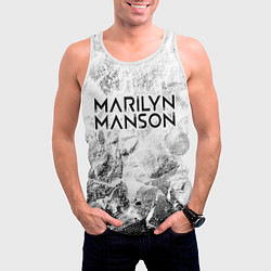 Майка-безрукавка мужская Marilyn Manson white graphite, цвет: 3D-белый — фото 2