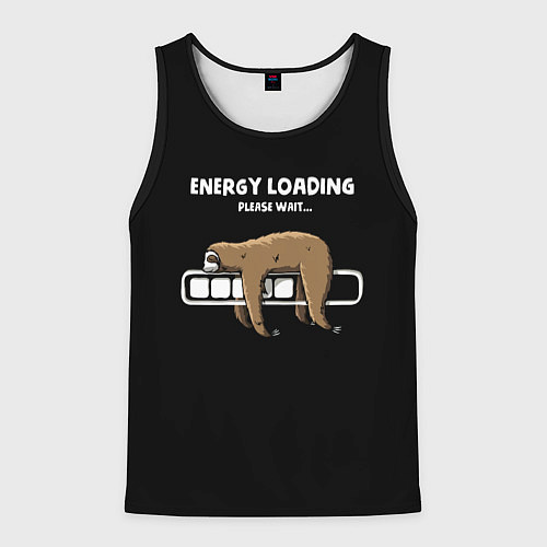 Мужская майка без рукавов Energy loading - please wait / 3D-Черный – фото 1