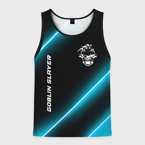 Мужская майка без рукавов Goblin Slayer неоновые лампы / 3D-Черный – фото 1