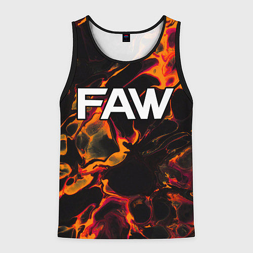 Мужская майка без рукавов FAW red lava / 3D-Черный – фото 1