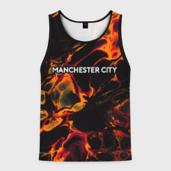 Майка-безрукавка мужская Manchester City red lava, цвет: 3D-черный