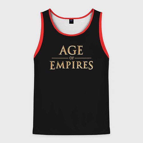 Мужская майка без рукавов Age of Empires logo / 3D-Красный – фото 1