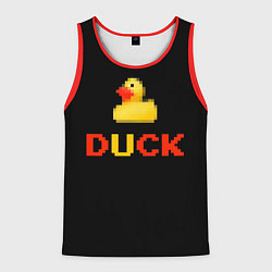 Мужская майка без рукавов Пиксельная уточка