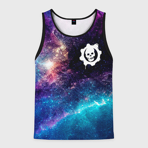 Мужская майка без рукавов Gears of War space game / 3D-Черный – фото 1