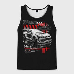 Майка-безрукавка мужская Skyline gtr34, цвет: 3D-черный