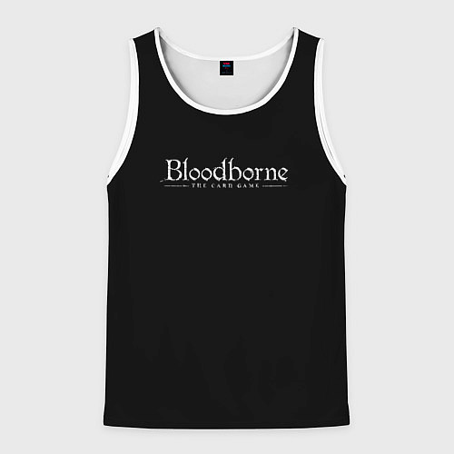 Мужская майка без рукавов Bloodborne logo / 3D-Белый – фото 1