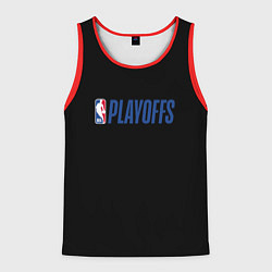 Майка-безрукавка мужская NBA playoffs, цвет: 3D-красный