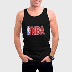 Майка-безрукавка мужская NBA logo, цвет: 3D-черный — фото 2