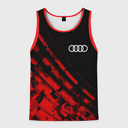 Майка-безрукавка мужская Audi sport grunge, цвет: 3D-красный