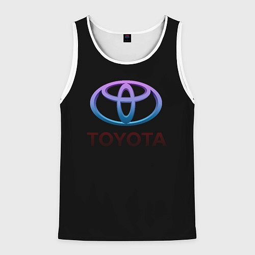 Мужская майка без рукавов Toyota neon steel / 3D-Белый – фото 1