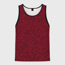 Майка-безрукавка мужская Текстурированный красно-чёрный, цвет: 3D-черный