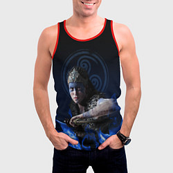 Майка-безрукавка мужская Senua - Hellblade, цвет: 3D-красный — фото 2