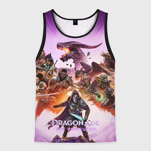Мужская майка без рукавов Герои Dragon age the veilguard / 3D-Черный – фото 1