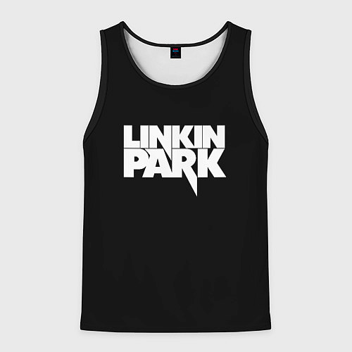 Мужская майка без рукавов Lnkin park logo white / 3D-Черный – фото 1