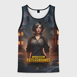 Майка-безрукавка мужская PUBG game wallpaper, цвет: 3D-черный