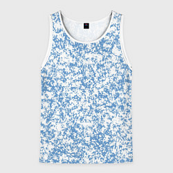 Мужская майка без рукавов Пёстрый бело-голубой