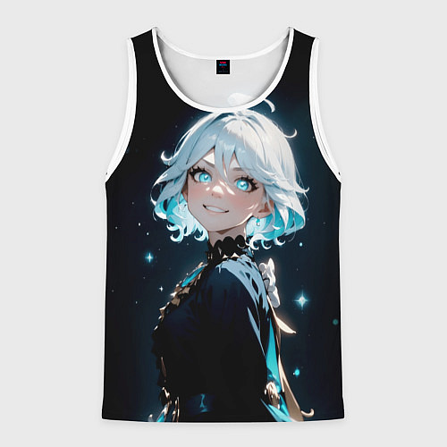 Мужская майка без рукавов Furina - Genshin impact / 3D-Белый – фото 1
