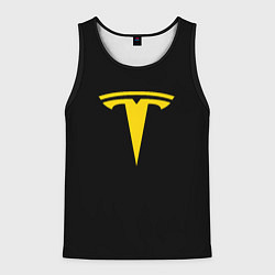 Мужская майка без рукавов Tesla yellow