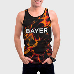 Майка-безрукавка мужская Bayer 04 red lava, цвет: 3D-черный — фото 2