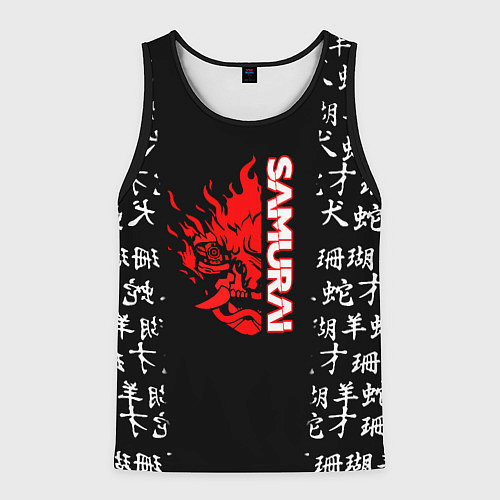 Мужская майка без рукавов Samurai japan steel / 3D-Черный – фото 1