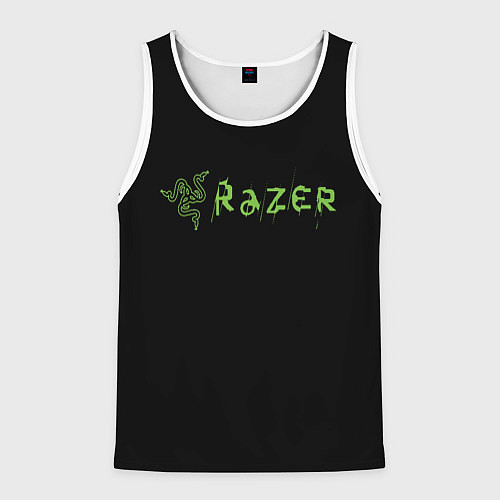 Мужская майка без рукавов Razer brend steel / 3D-Белый – фото 1