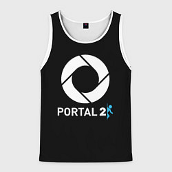 Мужская майка без рукавов Portal2 logo game