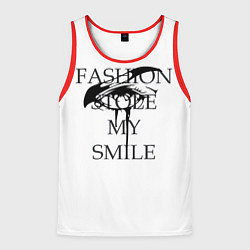 Майка-безрукавка мужская Мода украла мою улыбку, цвет: 3D-красный