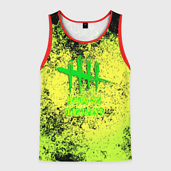 Майка-безрукавка мужская Dead by daylight краски кислотные, цвет: 3D-красный