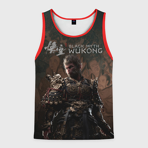 Мужская майка без рукавов Sun Wukong Black myth wukong / 3D-Красный – фото 1