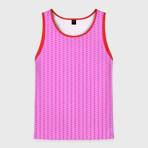 Мужская майка без рукавов Паттерн сетчатый контурный / 3D-Красный – фото 1