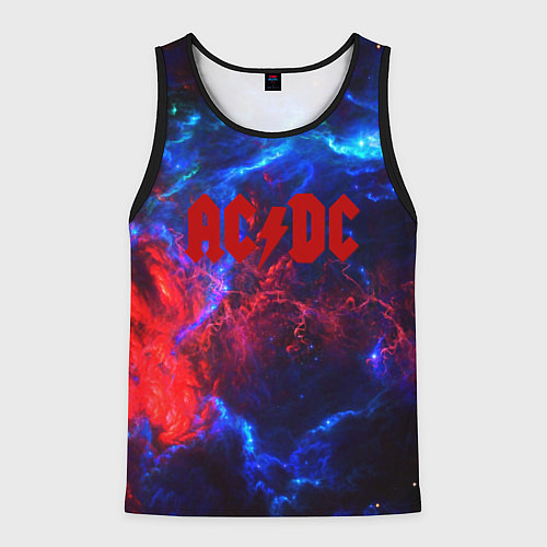 Мужская майка без рукавов AC DC space / 3D-Черный – фото 1