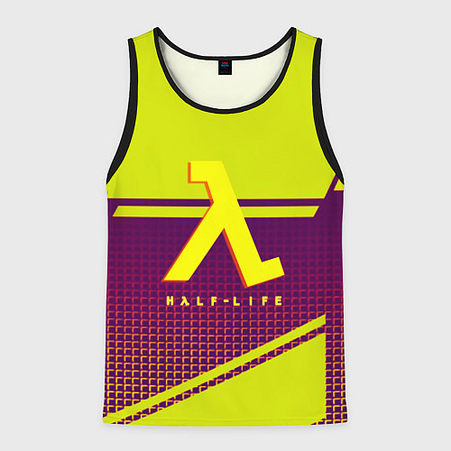 Мужская майка без рукавов Half life geometry valve logo / 3D-Черный – фото 1