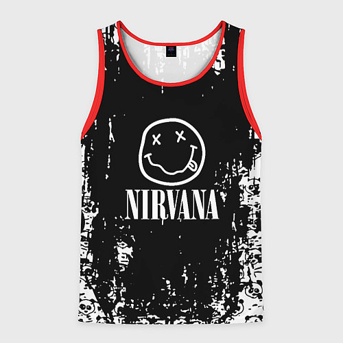 Мужская майка без рукавов Nirvana teddy / 3D-Красный – фото 1