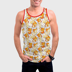 Майка-безрукавка мужская Кружки с пивом, цвет: 3D-красный — фото 2