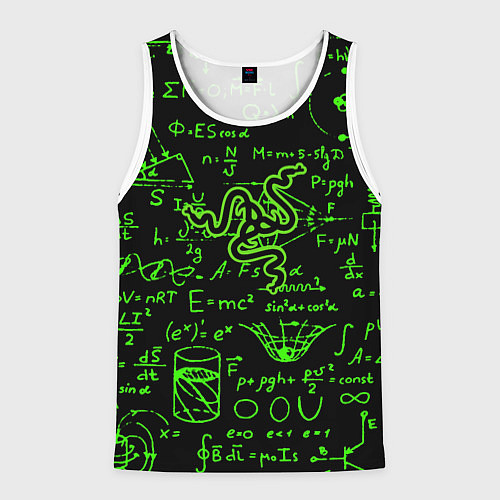 Мужская майка без рукавов Razer patten symbol / 3D-Белый – фото 1