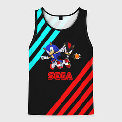 Мужская майка без рукавов Sonic sega geometry