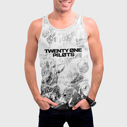 Майка-безрукавка мужская Twenty One Pilots white graphite, цвет: 3D-белый — фото 2