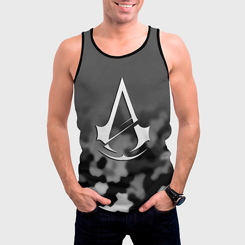 Мужская майка без рукавов Assassins Creed game / 3D-Черный – фото 3