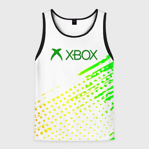 Мужская майка без рукавов Xbox краски текстура геймер / 3D-Черный – фото 1