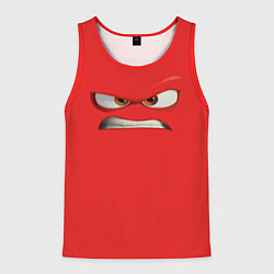 Мужская майка без рукавов Эмоция гнева - лицо крупное