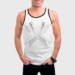 Майка-безрукавка мужская Топоры, цвет: 3D-черный — фото 2