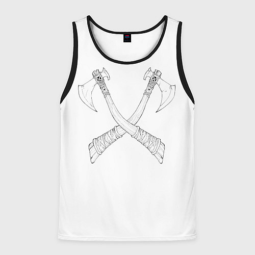 Мужская майка без рукавов Топоры / 3D-Черный – фото 1