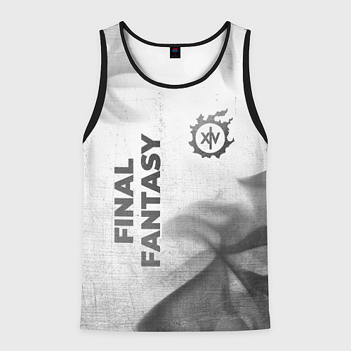 Мужская майка без рукавов Final Fantasy - white gradient вертикально / 3D-Черный – фото 1