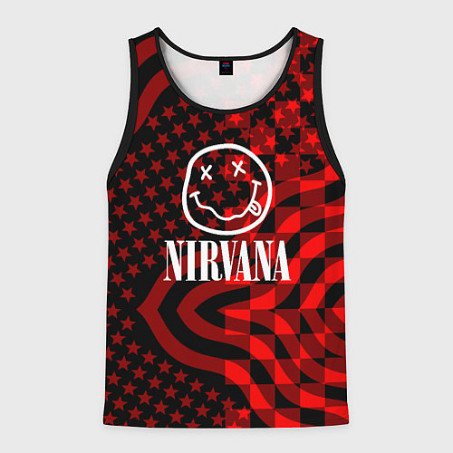 Мужская майка без рукавов Nirvana star pattern / 3D-Черный – фото 1