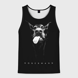 Мужская майка без рукавов Dobermann head