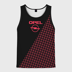 Мужская майка без рукавов Opel чёрно-розовый