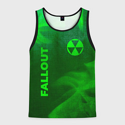 Мужская майка без рукавов Fallout - green gradient вертикально