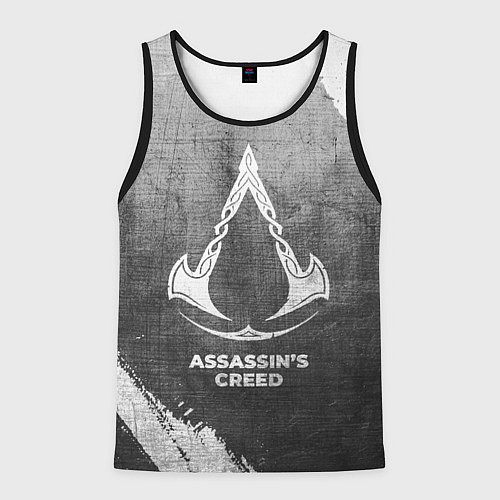 Мужская майка без рукавов Assassins Creed - grey gradient / 3D-Черный – фото 1
