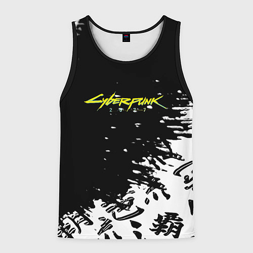 Мужская майка без рукавов Cyberpunk 2077 japan / 3D-Черный – фото 1